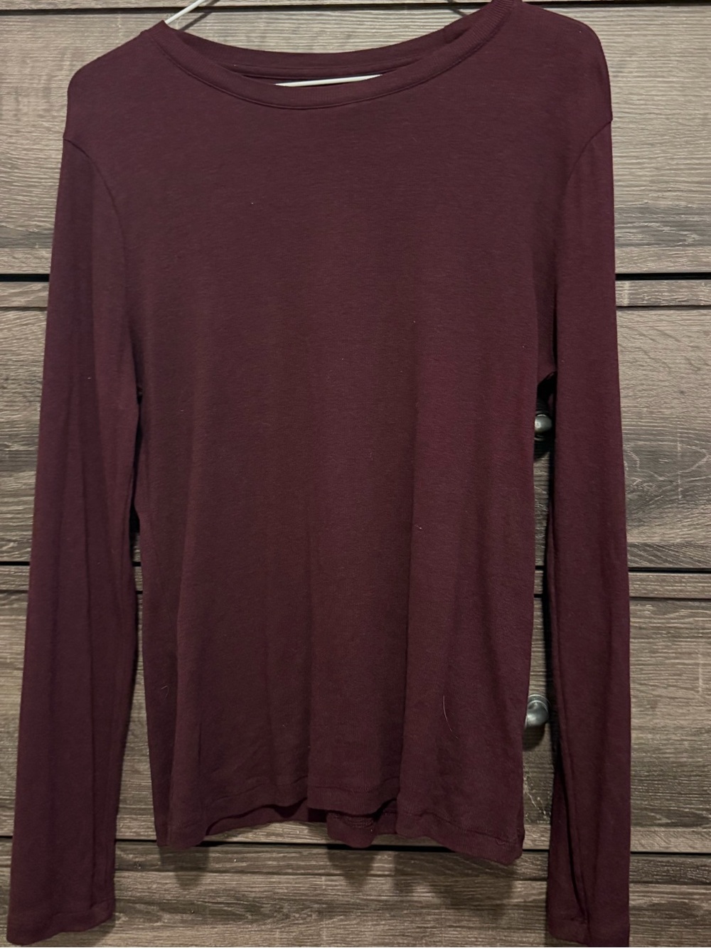 a new day Long-Sleeve Crew Neck Tee - Deep Burgundy